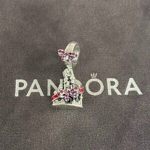 Pandora Disney Parks Holiday Castle Figural Sculpted Fantasyland Castle Charm